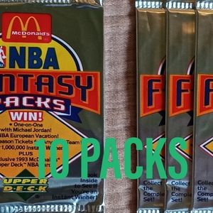 10 Packs - Basketball Trading Cards 1992 - 1993 Upper Deck McDonalds NBA Fantasy